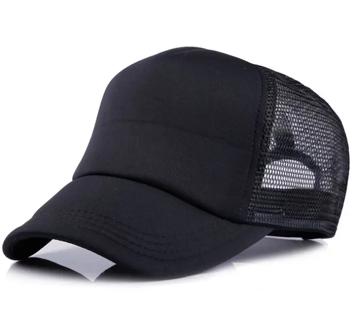 Full black 500 шт./лот, заказной логотип, Кепка водителя грузовика, для взрослых, полиэстер, печатные шапки с логотипом, бейсболки Gorros - Цвет: Full black