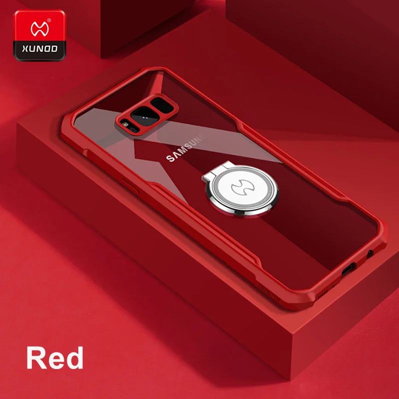 Роскошный силиконовый мягкий чехол в виде ракушки для samsung Galaxy S10 S8 S9 Plus Note 8 9 телефон противоударный 360 полная Защита задняя крышка чехол s - Цвет: Red