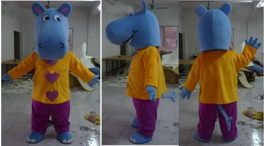 

Head Hippo Mascot Costume Christmas Cosplay Fancy Dress Halloween Adults Parade