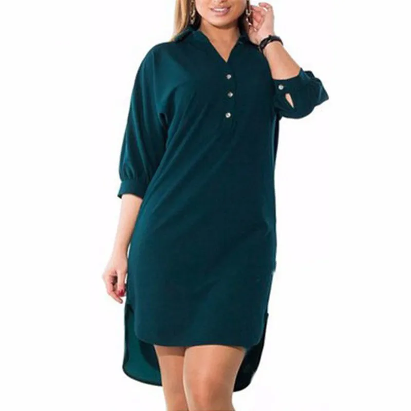 6XL большой Размеры 2019 осенне летние женские платья больших свободного покроя с