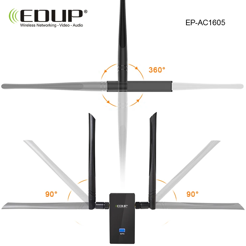 EDUP 5 ГГц usb Wi Fi Беспроводной адаптер высокое Скорость 3 0 Мбит/с hign усиления 2 * 6dbi