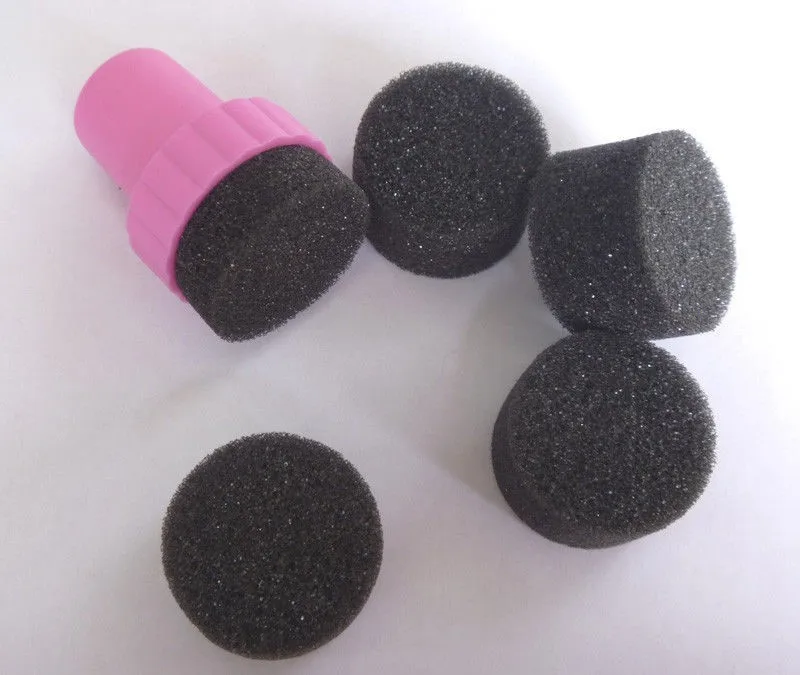 Nail Art Sponge Stamping Manicure For Gel Polish Accessories Template Transfer DIY Design Kit Decor | Красота и здоровье