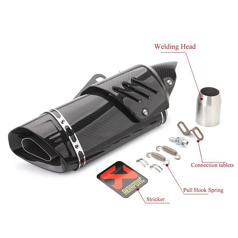 Akrapovic глушитель выхлопной трубы мотоцикла Escapamento Para Escape Moto Tubo De DB Killer Carbon для 500cc