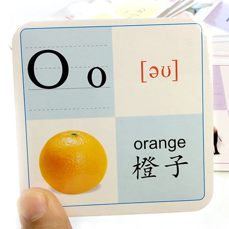 48 шт. обучающих английских алфавитных карт фонические слова фонарики Обучающие