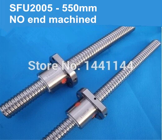 Rolled type ball screw SFU2005 - 550mm +one single nut 3 circuits Screw pitch / lead 5mm ballscrews ballnut for CNC router | Обустройство