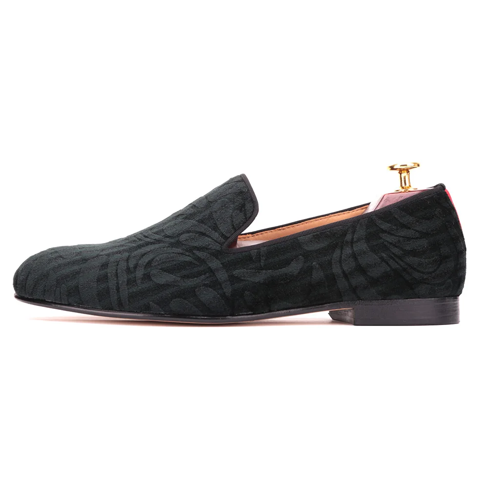 new Handmade crafts men velvet shoes with Paisley printing Party and Banquet luxurious loafers plus size male's flats | Обувь