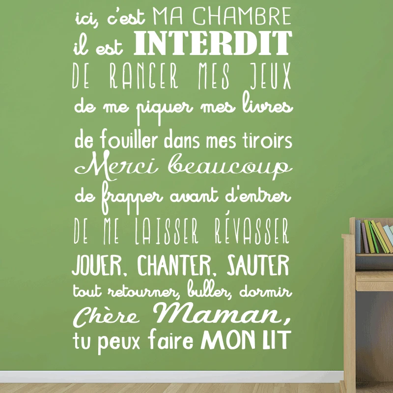 Wall Stickers House Rules Vinyl Decal French Mural Art Wallpaper Living Room Home Decor Poster Decoration | Дом и сад