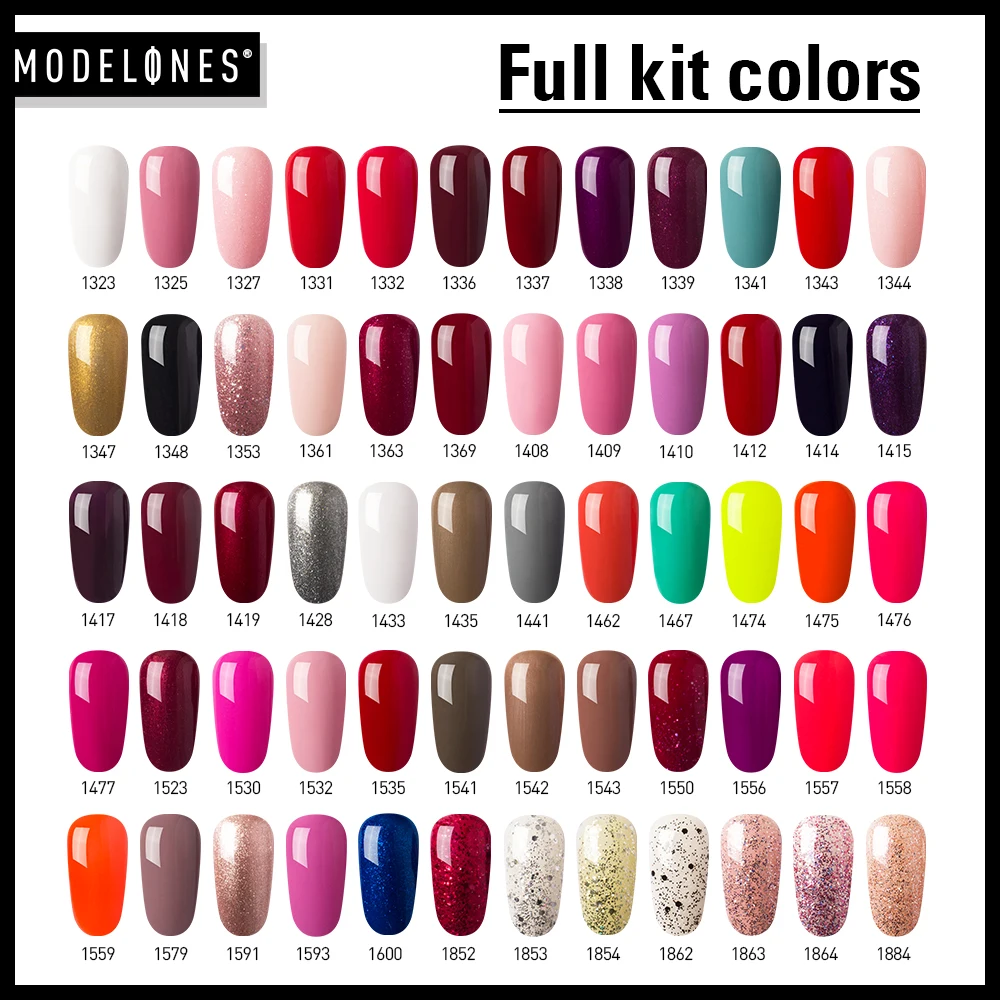 Modelones Гель лак для ногтей маникюра УФ цвета Vernis Полупостоянный впитывающий гель