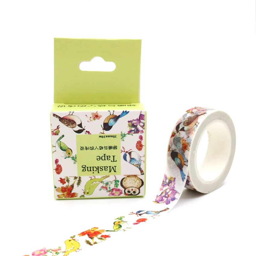Коробка посылка крылья и ветви лента Washi стикеры на клейкой основе с цветочным
