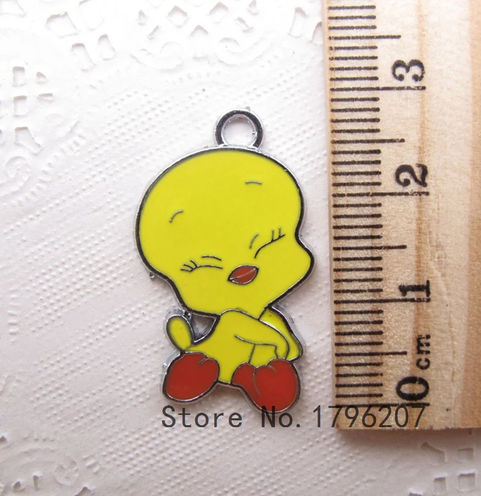 10 шт. морском стиле с надписью Tweety мультяшной птицей ожерелье подвеской в