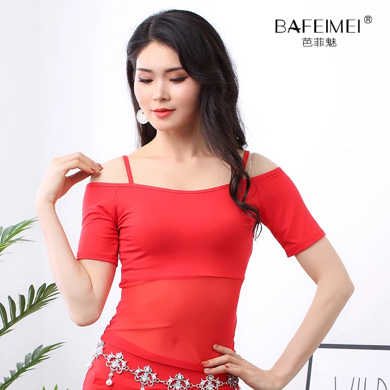 

Belly Dance Top 2019 New Modal Beginner Shielding Top Group Performance Clothes