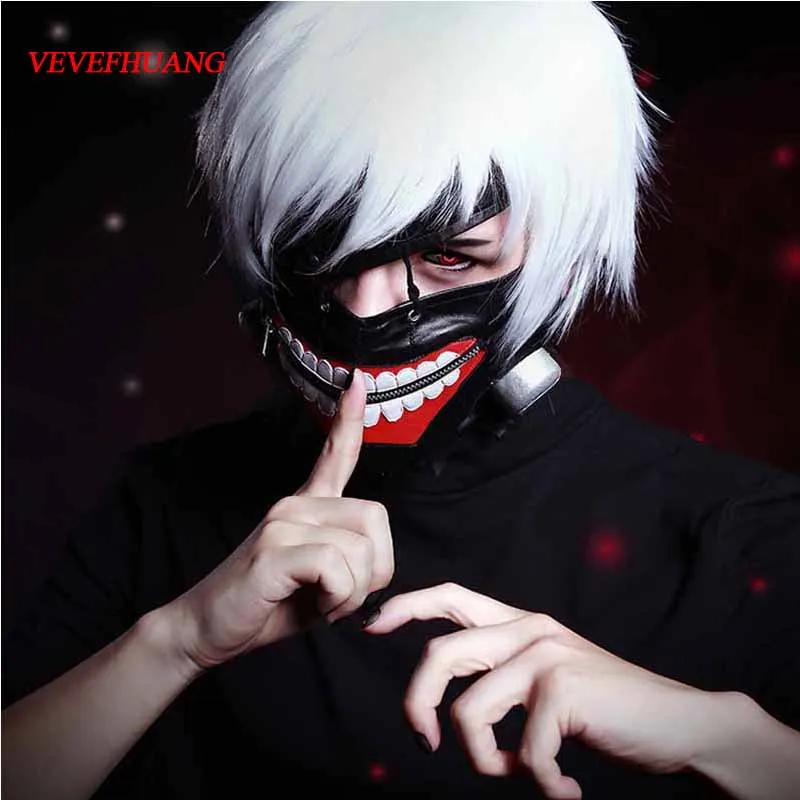 VEVEFHUANG Kосплей игра Токийский Гуль канеки Кен маска Регулируемая молния