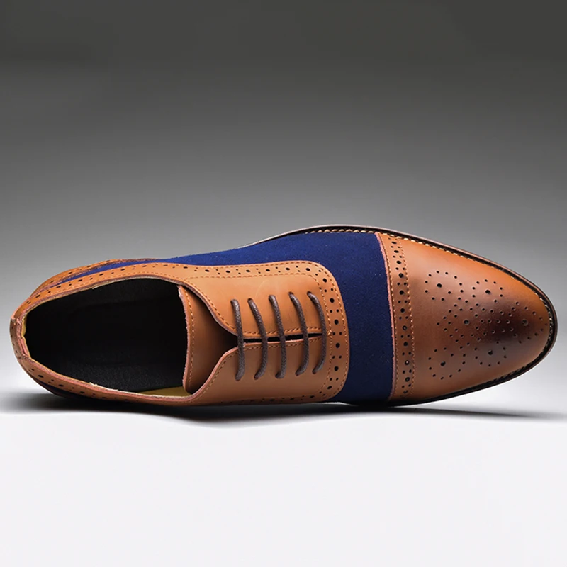 Мужские деловые туфли-оксфорды COSIDRAM из натуральной кожи с острым носком