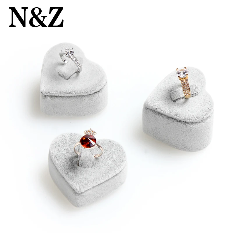 N & Z 3 шт./компл. Романтическая любовь в форме сердца пара колец Подставка для