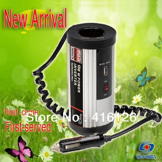 Самый дешевый автомобильный инвертор с USB DC 12v к AC 220v Cigarratte 150w Connverter Cyclinder