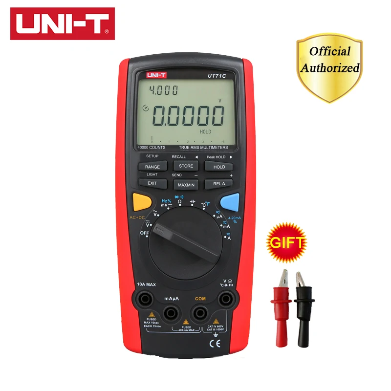 UNI-T UT71C интеллектуальный цифровой мультиметр истинный RMS Макс дисплей 39999 AC DC
