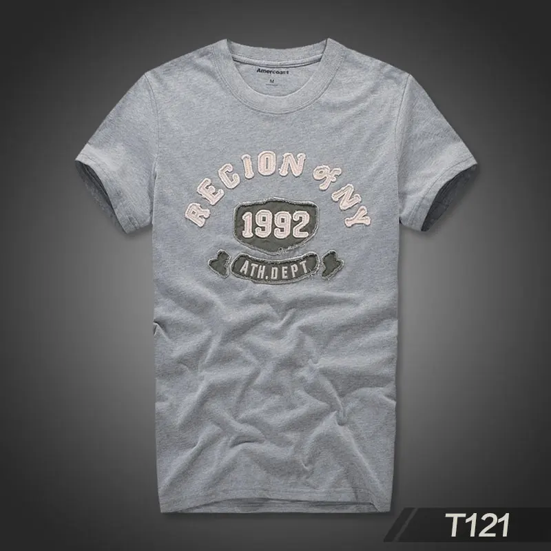 T121 Flower grey Мужская одежда из хлопка с круглым вырезом и короткими рукавами - Цвет: T121 Flower grey