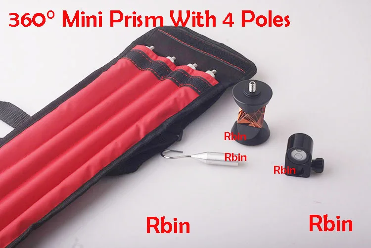 

Rbin 360 Mini Prism With 4 Poles For LEICA TOPCON NIKON SOKKIA Total Station