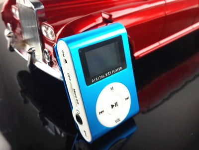 Модный экран MP3 мини металлический алюминиевый клип-карта MP3-плеер студенческий MP3 подарок - Цвет: Black