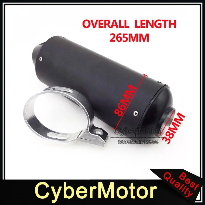 Motorcycle Black 38mm Exhaust Muffler For 110cc 125cc 140cc 150cc 160cc CRF50 XR50 KLX110 Thumpstar SSR Pit Dirt Trail Bike|exhaust muffler|38mm
