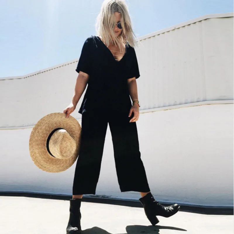 13cm Big Brim Straw Sun Hats for Women Men Beige Black Wide Brim Jazz Hats Sun Protection Beach Hat Derby Church Summer Fedoras