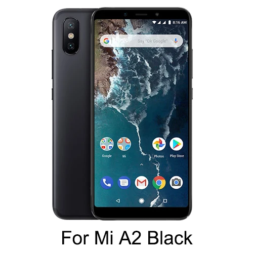 6D полное покрытие экрана Закаленное стекло пленка для Xiao mi 8 mi 8 SE телефон POCOPHONE F1 для Xiao mi A2 Lite красный mi note 6Pro mi X3 mi x2 - Цвет: For  Mi A2 Black