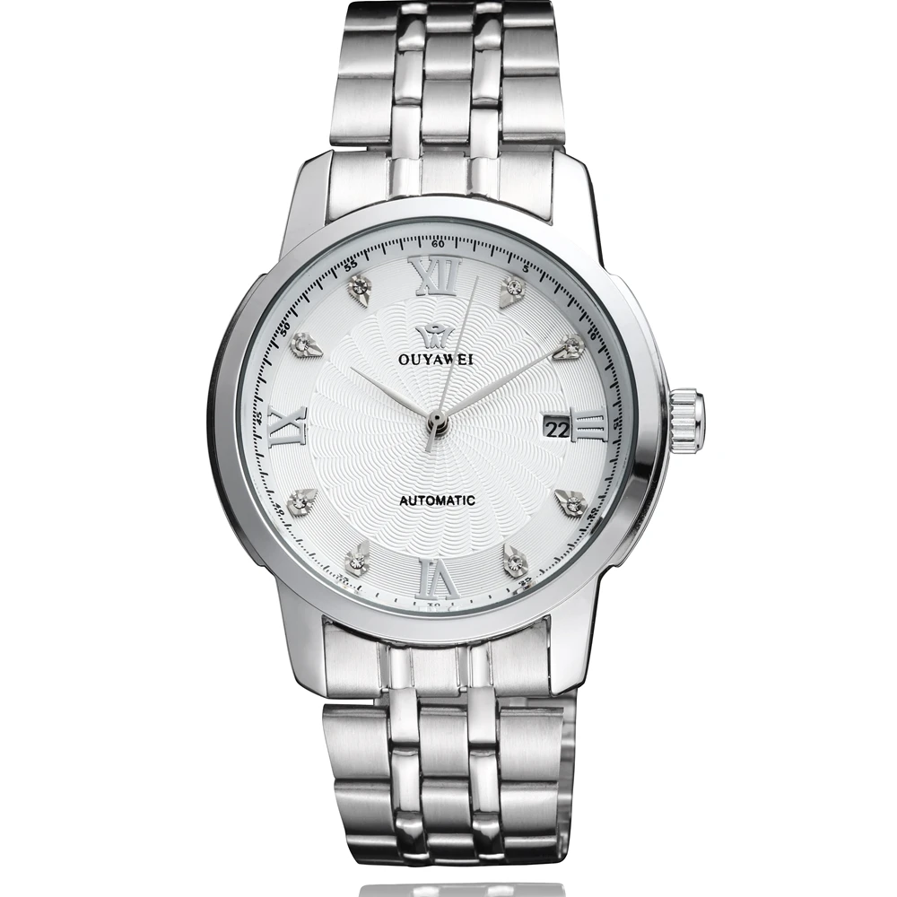 Брендовые новые механические мужские часы OYW с автоподзаводом роскошные черные