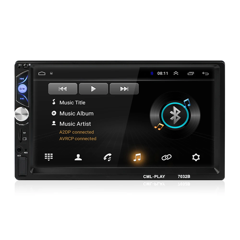 7 дюймов Android автомобильный Радио Стерео rds-система gps навигация Bluetooth USB SD 2 Din сенсорный автомобильный мультимедийный плеер аудио плеер авторадио