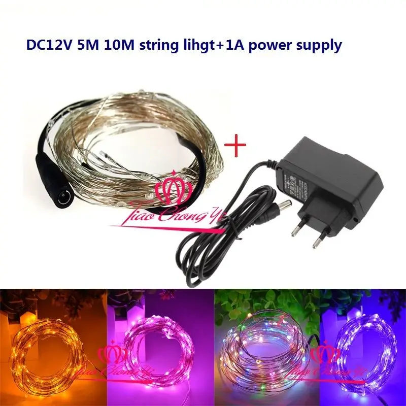 

5M 10M LED Bendable Silver Wire Fairy String Lights Tree Branch Twigs 1A power
