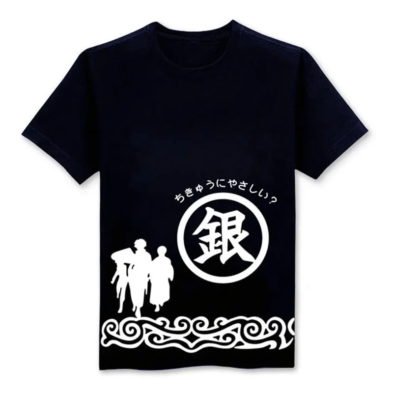 

Anime GINTAMA Cosplay T-Shirt Cartoon Print Unisex Summer Casual Tops Tee Shirts