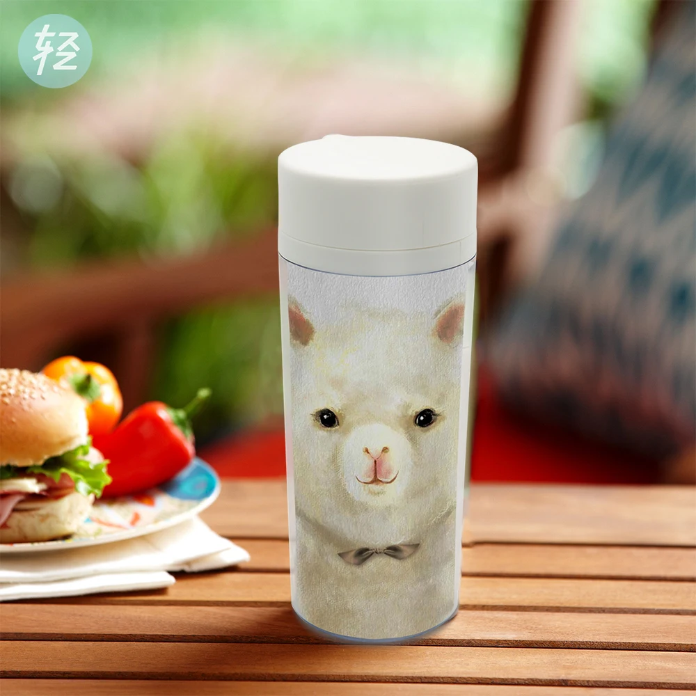 Современная Акварельная бутылка для воды с милыми животными 300 мл подарок BPA