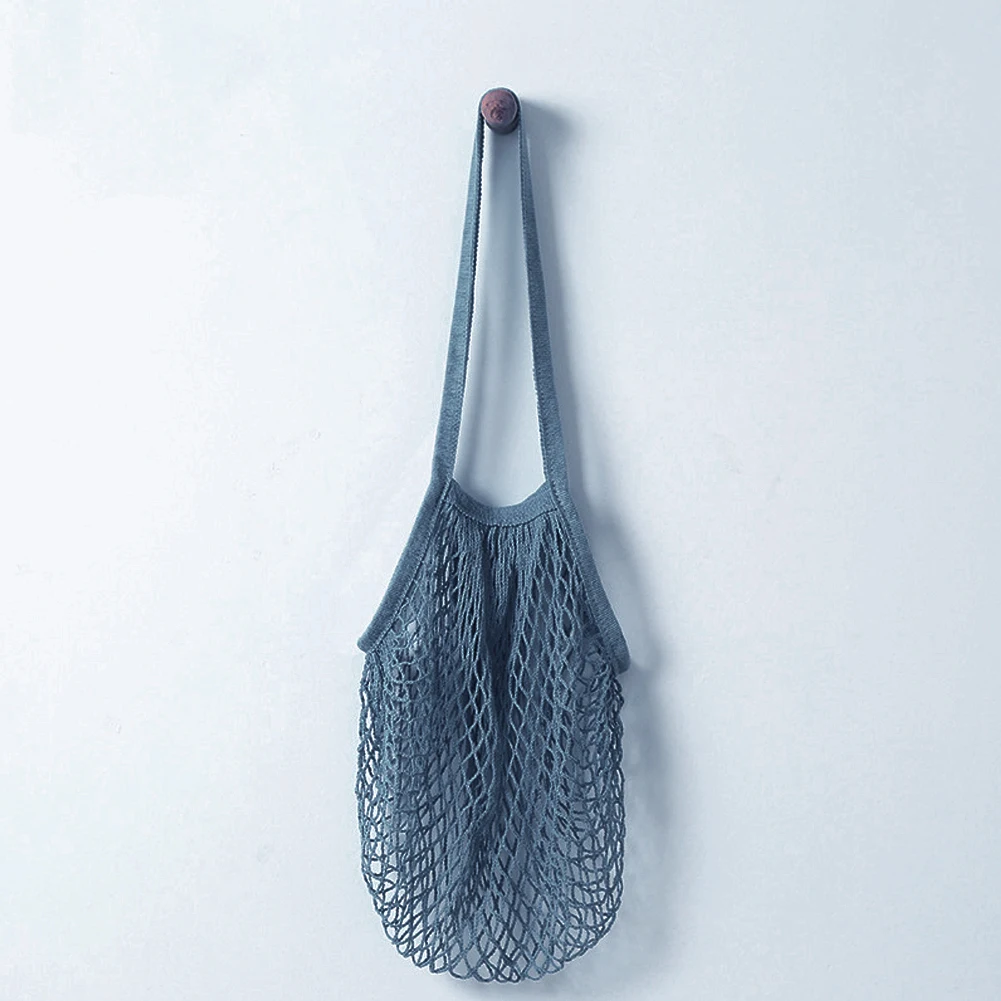 Хлопок сетки фрукты овощи женские сумки для покупок тканая сетка сумка ручной