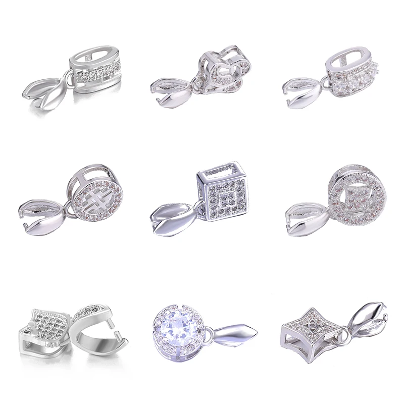 

Juya DIY Earrings Basic Jewelry Findings Handicraft Bail Pinch Clip Bead Caps Accessories For Women Crystal Agate Jewelry Making