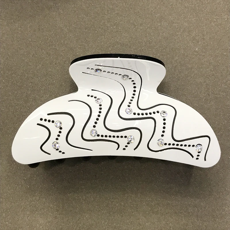 Dcm Вырезка воды линии Акриловые Волосы Когти черный белые женские туфли шпильки