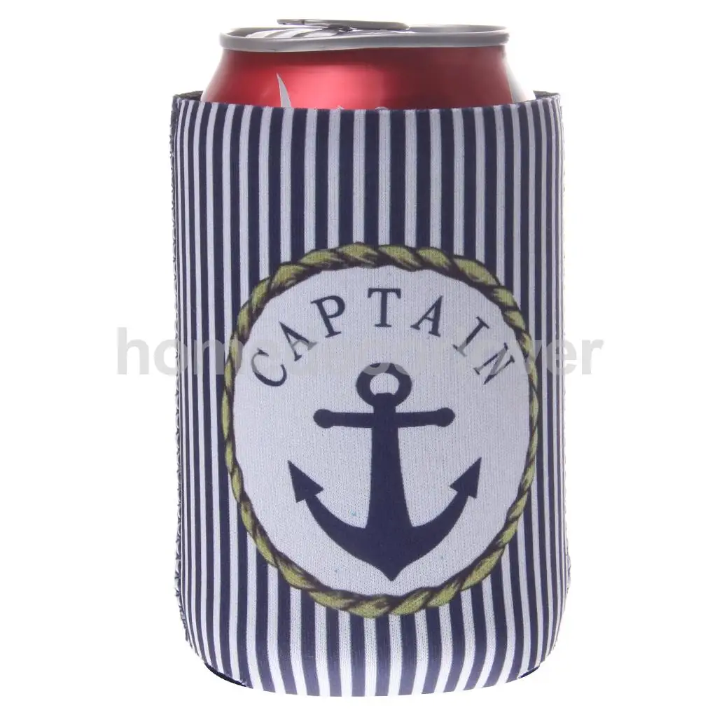 2 пары морского пива Жестяная Банка кулер Stubby держатель капитан и первый