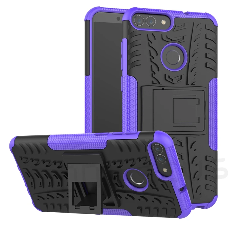 For Huawei P Smart FIG-LX1 FIG-LX2 FIG-LX3 FIG-LA1 Cases PSmart Case Heavy Duty Armor Hard PC Plastic Soft Silicone Stand Cover | Мобильные