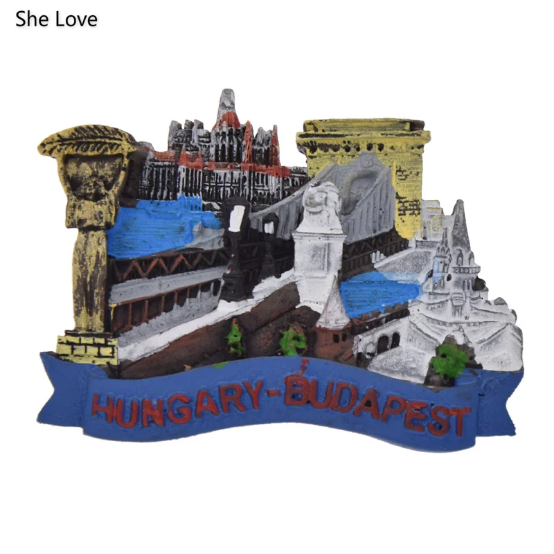 She Love Budapest, Венгерская смола, 3D Магнитная Наклейка на холодильник, подарок для путешествий, сувенирное украшение