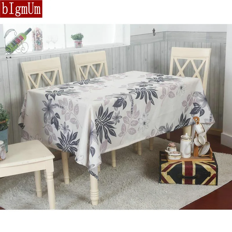 

bIgmUm High Quality Table Cloth Pastoral Floral Leaves Printed Tablecloth Dining Kitchen Table Cover Gifts For Home Decoration