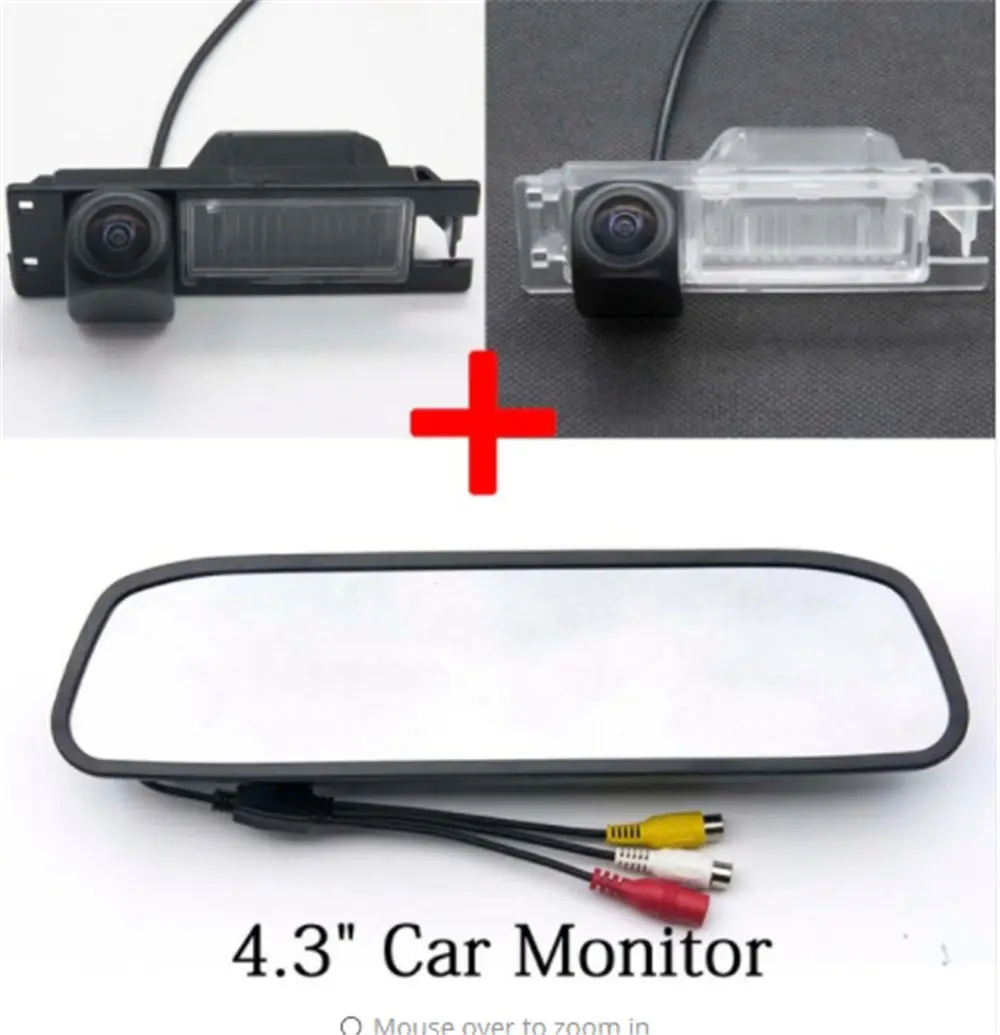 camera with Monitor Рыбий глаз 1080P траектория треков Автомобильная камера заднего вида для Opel Astra H J Corsa D Meriva A Vectra C Zafira B FIAT Grande Insignia - Название цвета: camera with Monitor