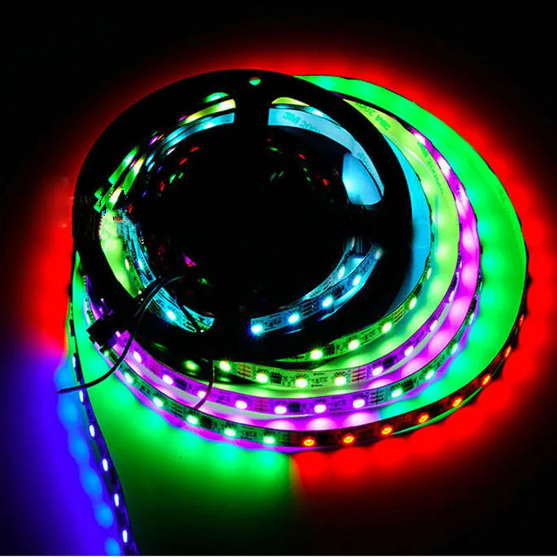 Индивидуальная индивидуально Адресуемая светодиодная ленсветильник WS2812B 5050RGB