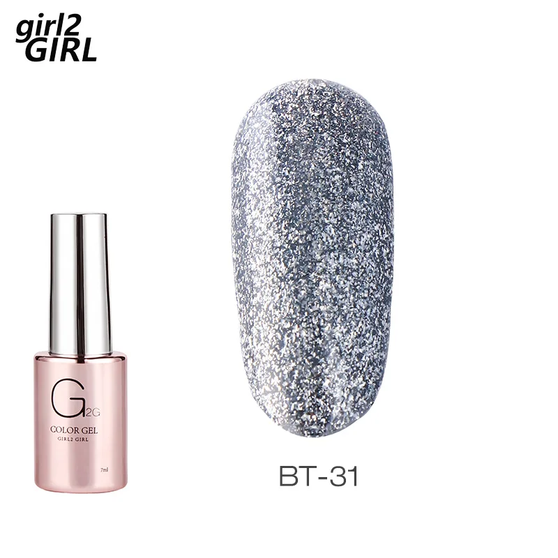 BT-31 GIRL2GIRL УФ-гель для ногтей замочить от длительного платинового цвета - Цвет: BT-31