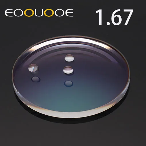 EOOUOOE 1,67 индекс смолы Асферические стекла близорукость дальнозоркость дальнозоркости очки транспиральные линзы Gafas по рецепту - Цвет линз: 1.67