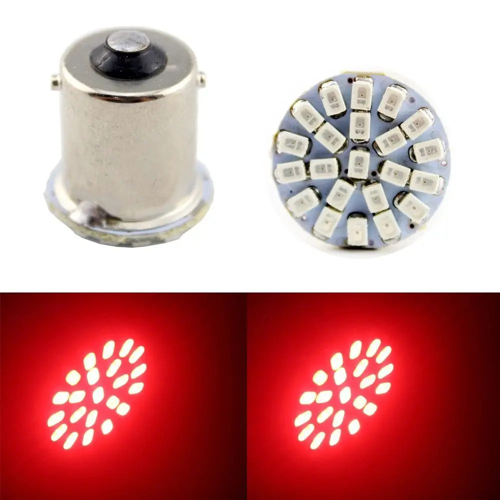Lampada Vermelho 1156 P21W 1 Polo 22 Leds P/ Re - Placa Celta E Corsa Para Carro iluminacao | Автомобили и мотоциклы