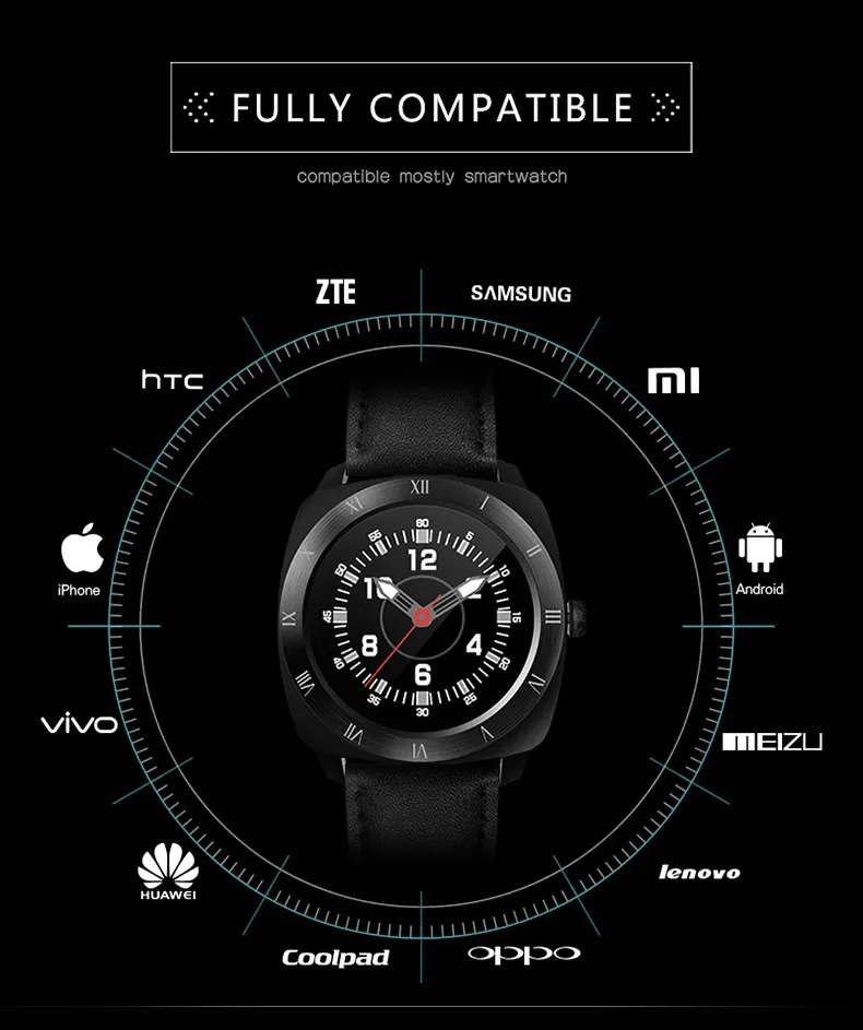 D88 Bluetooth Смарт часы Android Smartwatch водонепроницаемый трекер сердечного ритма для samsung htc sony LG HUAWEI zte OPPO XIAOMI lenovo