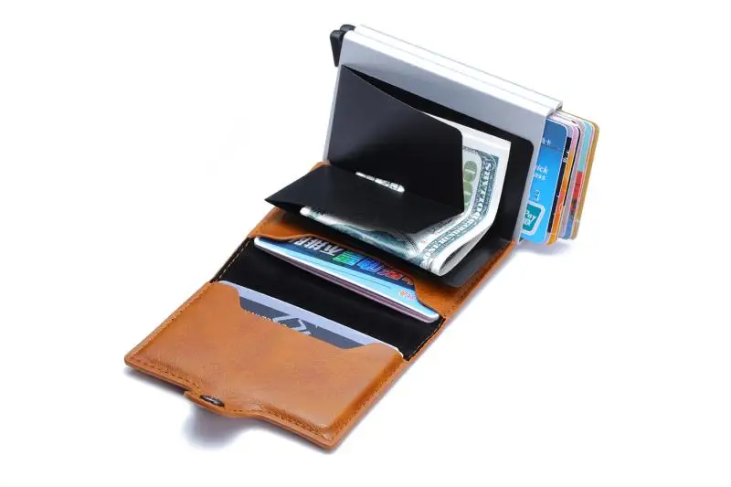 Анти Rfid защита для мужчин и женщин ID держатель кредитных карт кошелек кожа