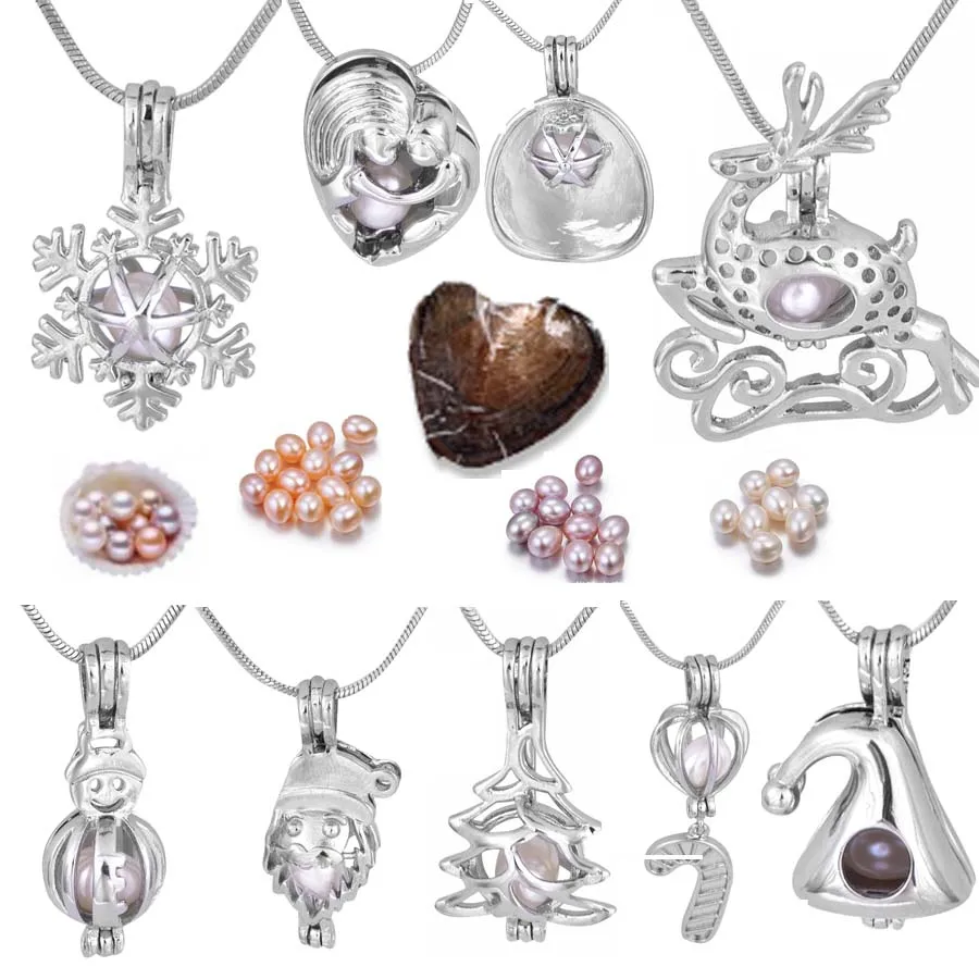 1 комплект чудесный смешанный стиль жемчужная клетка кулон любовь подарки