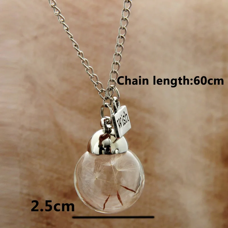 Новинка 2019 регулируемая бирка с желаниями стеклянное ожерелье клейкий лист из
