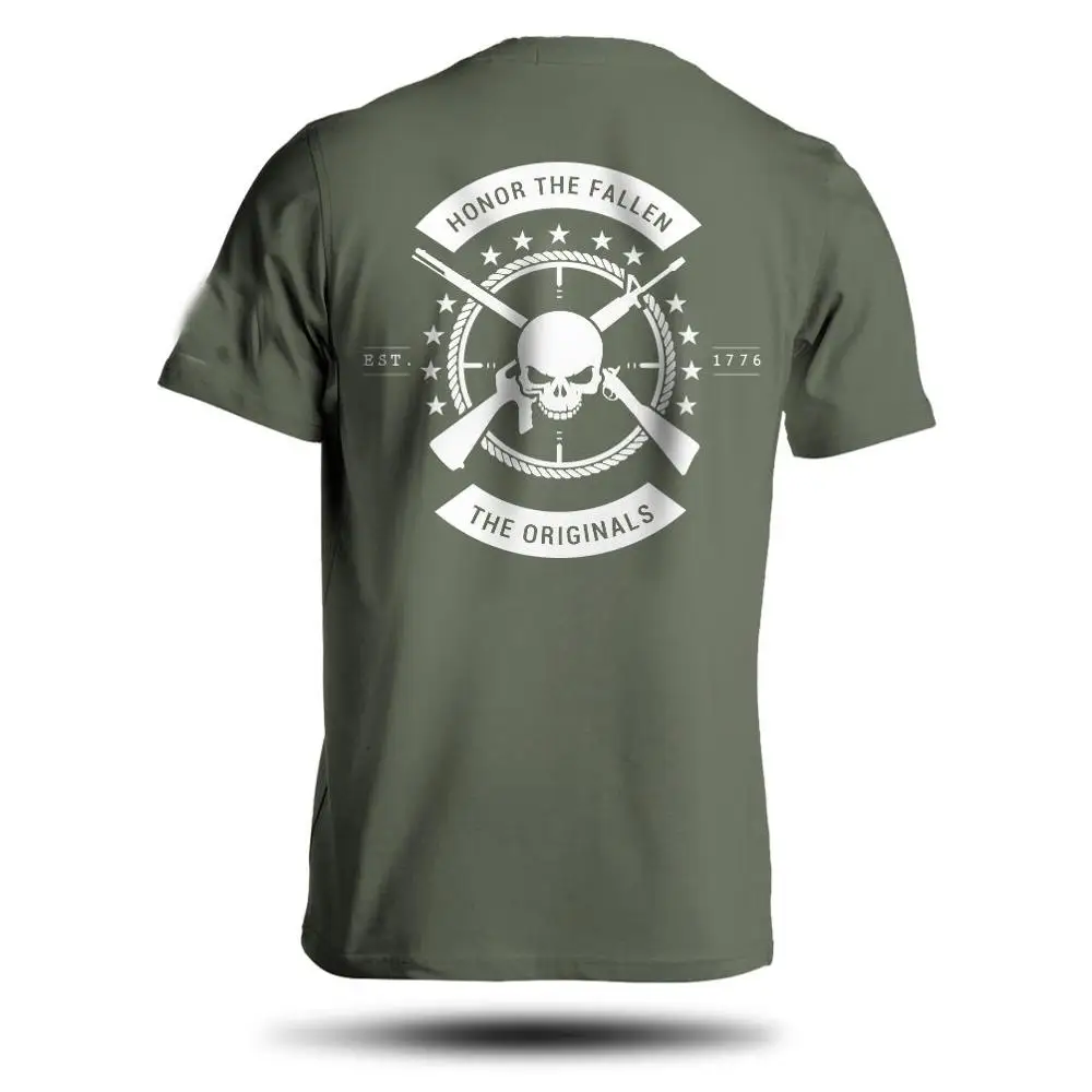 Футболка Honor The Fallen American Punisher Legend Sniper Army Military Men'S модные дизайнерские футболки