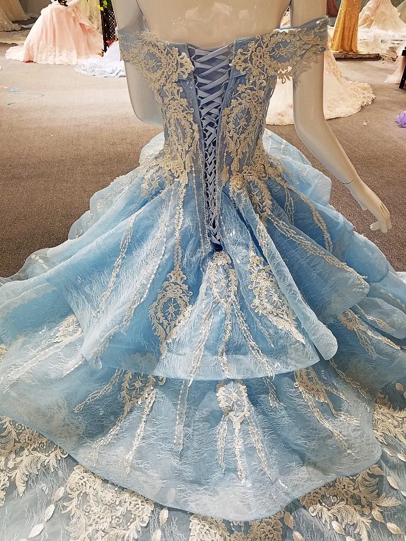 LS00342 кружевные платья синие зашнуровать назад вечерние 2018 реальных фотографий |