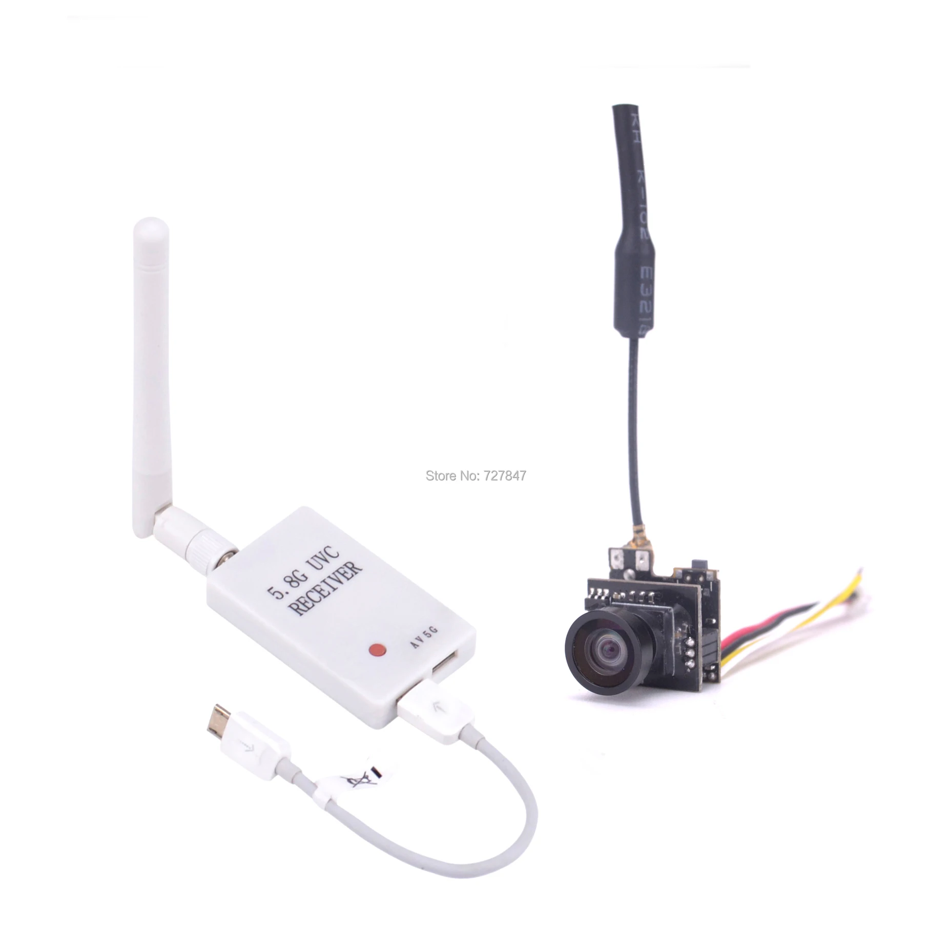 Мини 5,8G FPV приемник UVC видео нисходящий OTG VR+ LST-S2 5,8G 800TVL/48CH 25MW VTX 1000TVL FPV камера Встроенный передатчик